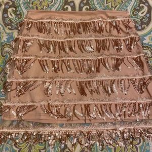 Pink/rose gold skirt